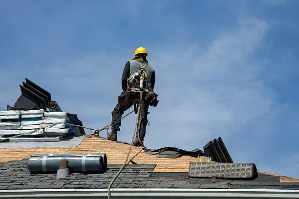 Professional Gutter Installation technician working in Brookings, OR